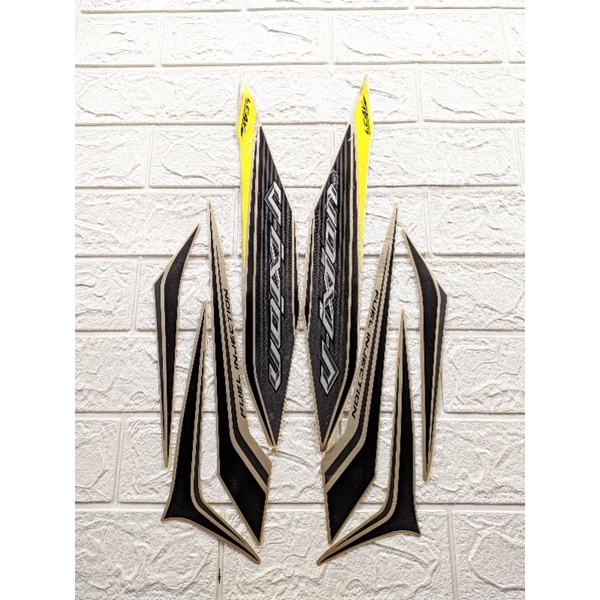 Striping Stiker Decal lis body yamaha vixion nvl nva new hitam merah kuning asli ori
