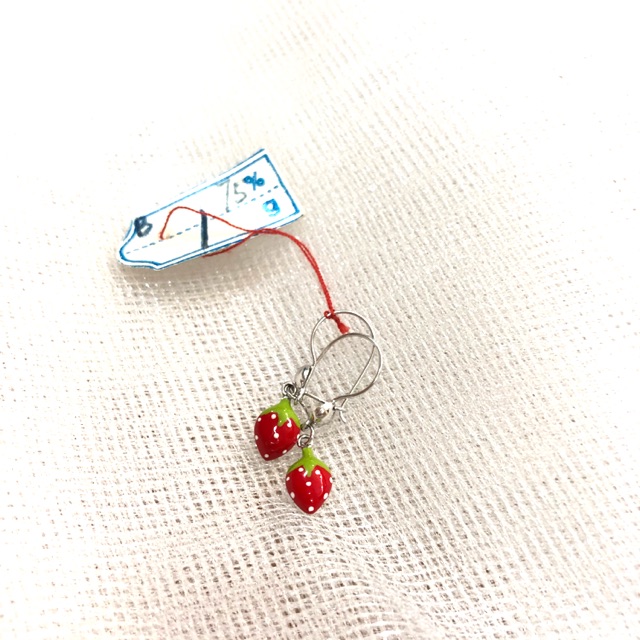 ANTING ANAK EMAS PUTIH STRAWBERRY