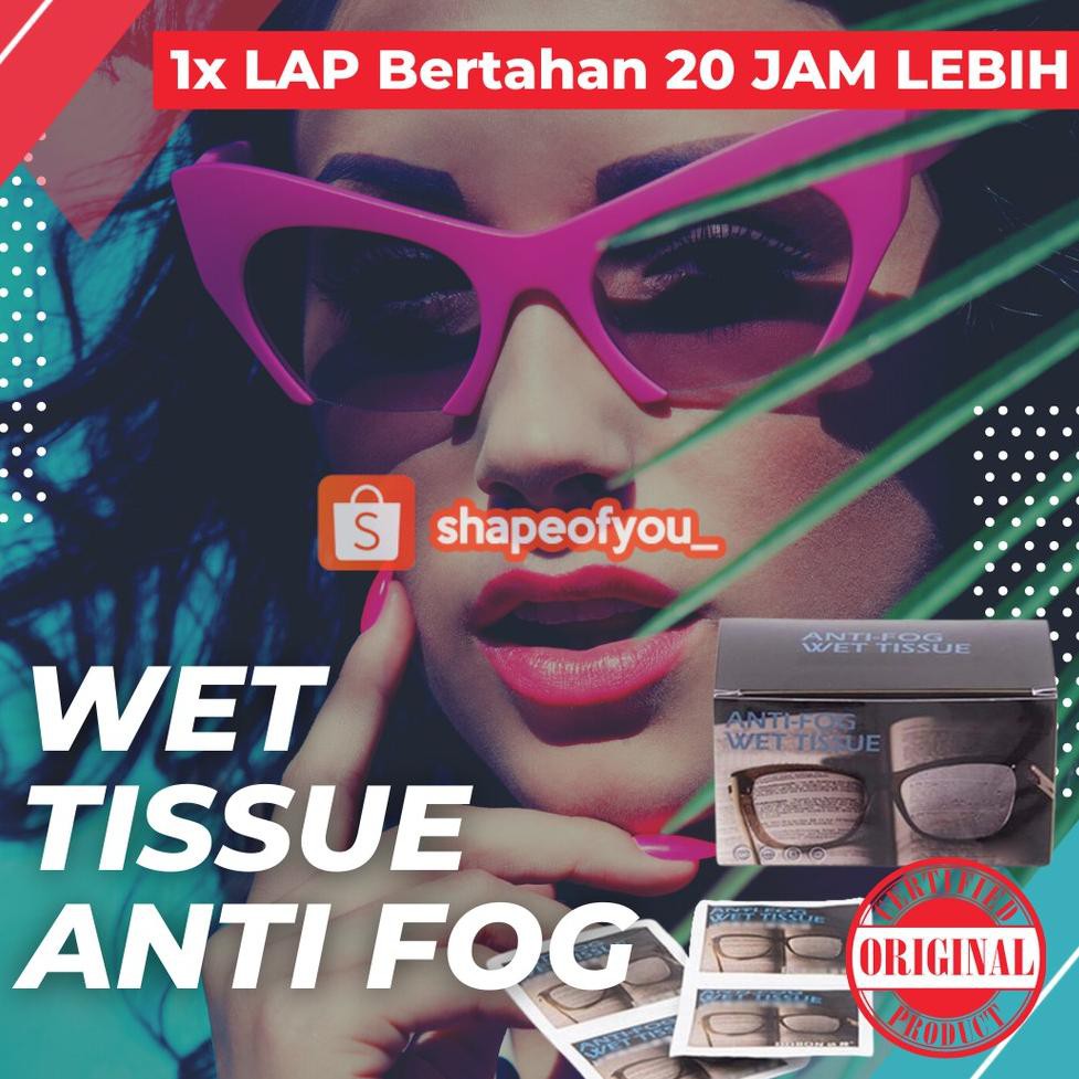 (New Mall UP 12Ju1Ah) Tissue Lap Kacamata Kaca Mata Anti Embun Fog Kabut Helm Premium Magic Microfib