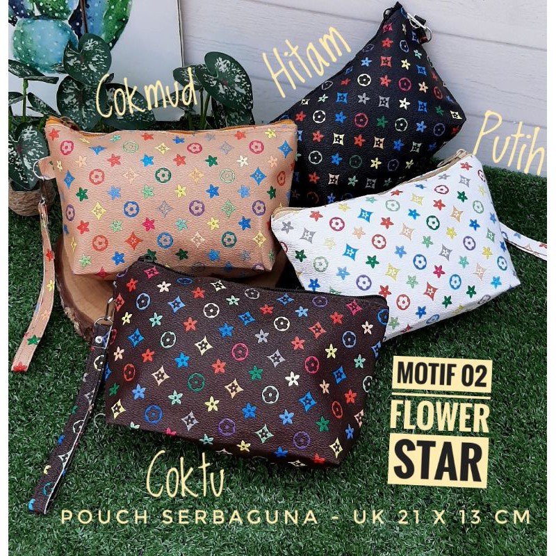 POUCH KOSMETIK SERBAGUNA MOTIF