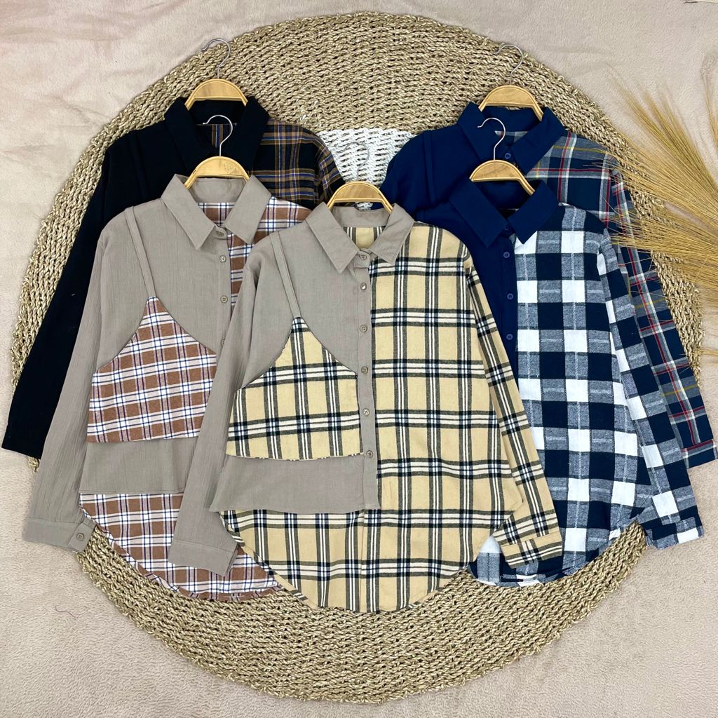 Tartan Shirt Kombinasi / Kemeja Tartan (33)-8