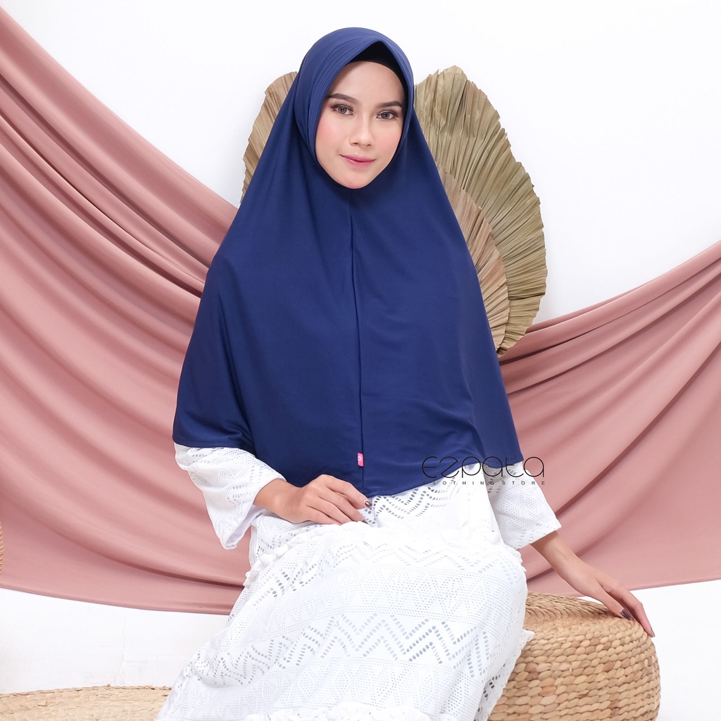 Bergo Antem Kaos Instan Jilbab Polos Size L