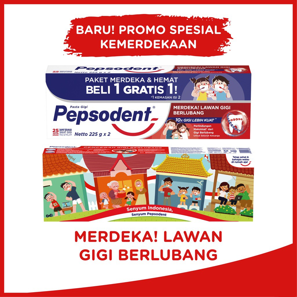 Pepsodent White Pasta Gigi Pencegah Gigi Berlubang 225gr Isi 2 [ORIGINAL]