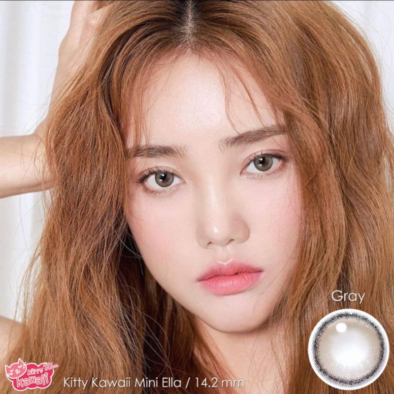 PROMO Soflens Kitty Kawaii  Mini Ella Warna Gray Grey Pumpkin Brown Hazel Olive Idol Dream color princess eyesm