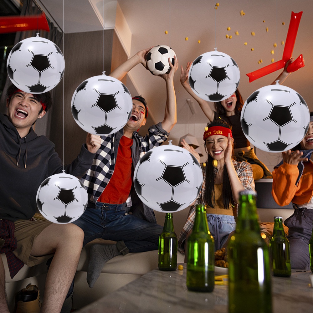 1pc Mainan Bola Sepak Tiup Ukuran 2022 Untuk Dekorasi Pesta / Kolam Renang / Pantai