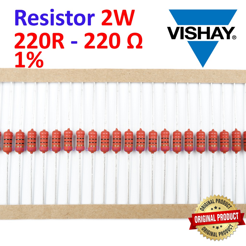 Resistor 220 Ohm 2 Watt 1% ORIGINAL VISHAY 2W 220R HIGH QUALITY