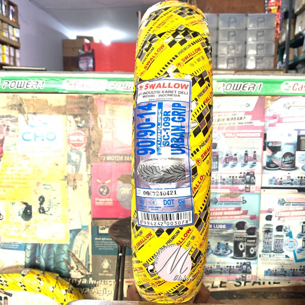 BAN LUAR MOTOR MATIC BLAKANG U 90/90-14 SWALLOW TUBLES. BEAT VARIO 125