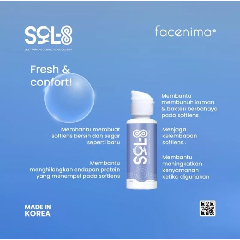 Cairan Softlens SOL-8 Multi-Purpose Contact Lens Solution 60ml / Air Softlens Sol-8 / Cairan X2 Sol8 60ml