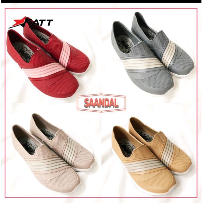 SEPATU WANITA ATT SWL 480 - sepatu slip on karet wanita