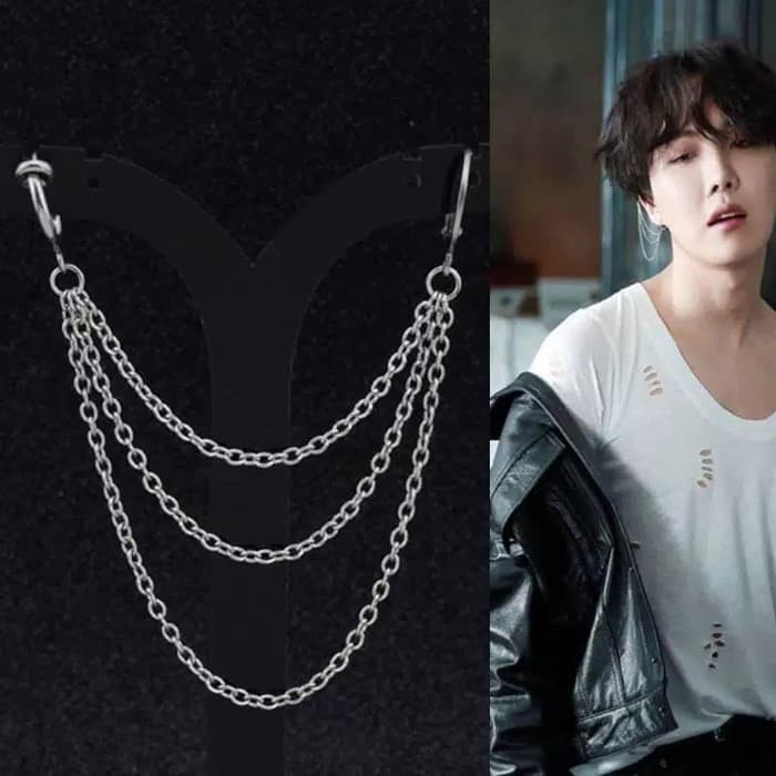 EE0425 - Anting JEPIT Tanpa Tindik Pria Wanita Kpop Korea BTS EXO GOT7