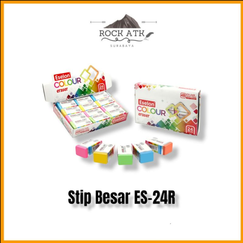 

Eselon Penghapus Size Besar ES-24 (1pcs) - Setip Stip Putih Warna Hitam