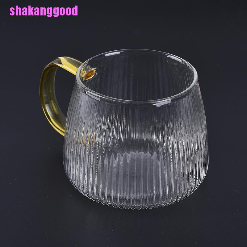 Cangkir Minum Teh Susu Jus Bir Bahan Kaca Tahan Panas Dengan Gagang