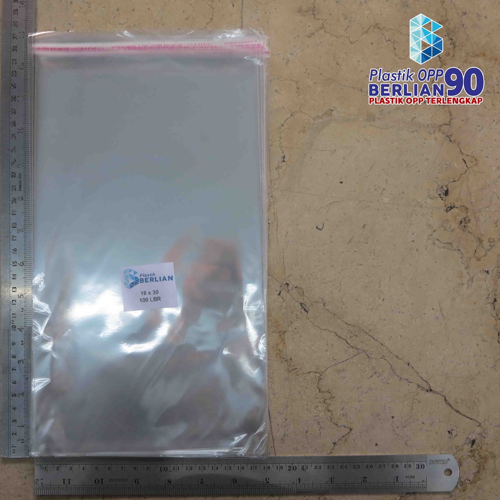 Plastik Opp 18,5x30 cm Plastik Seal Plastik Opp Lem Plastik Kemasan Tebal 30 Micron