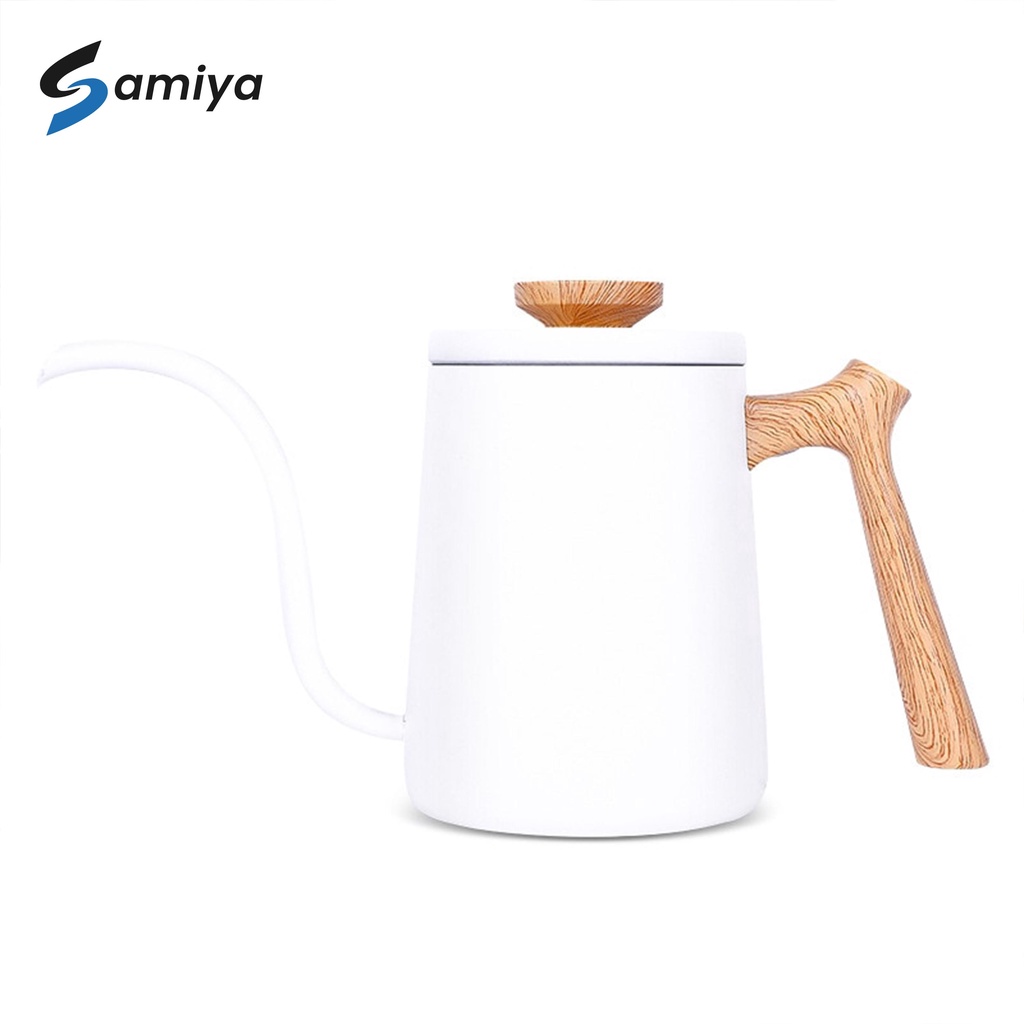 gooseneck kettle coffee V60 wooden handle / teko kopi leher angsa V60 kayu seri 1401 pour over drip