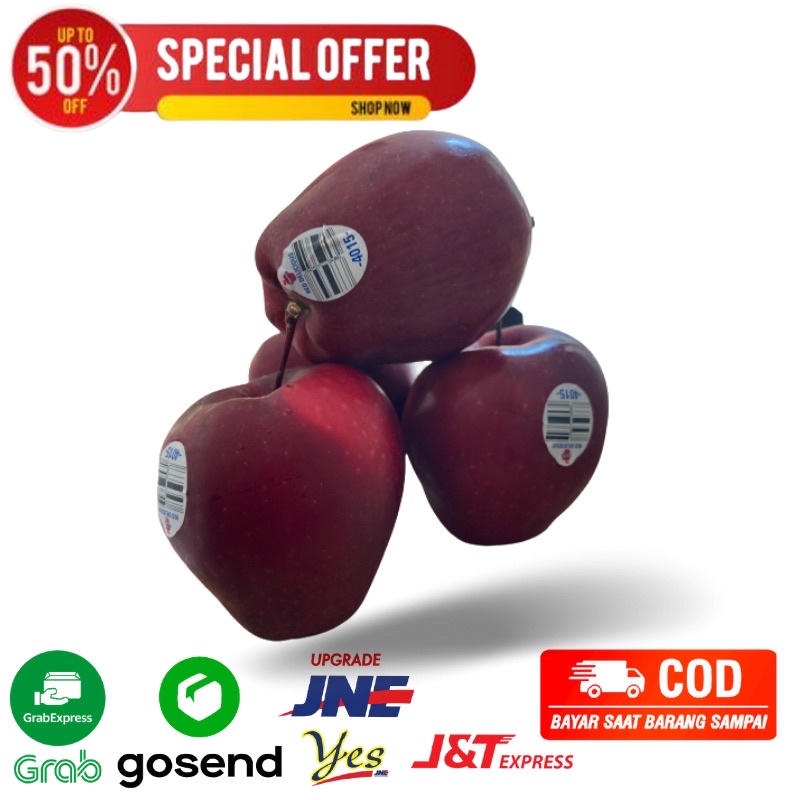 

buah Buahan segar Apel merah super per 500gr Bandung