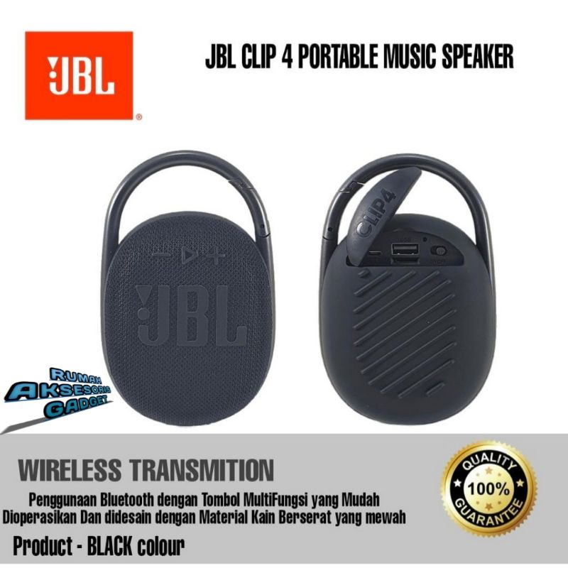 Speaker bluetooth jbl Clip 4 bass portable termurah