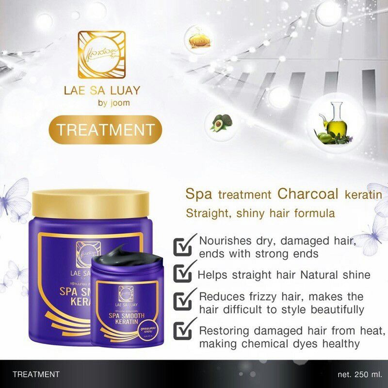 LAE SA LUAY Hair Spa Smooth Keratin  Masker Rambut Lae Sa Luay Original BPOM