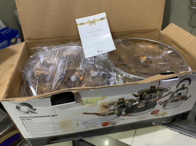 [khusus Gojek/grab] Ox-933 Panci Set Oxone Eco Cookware Set 12+2 Pcs