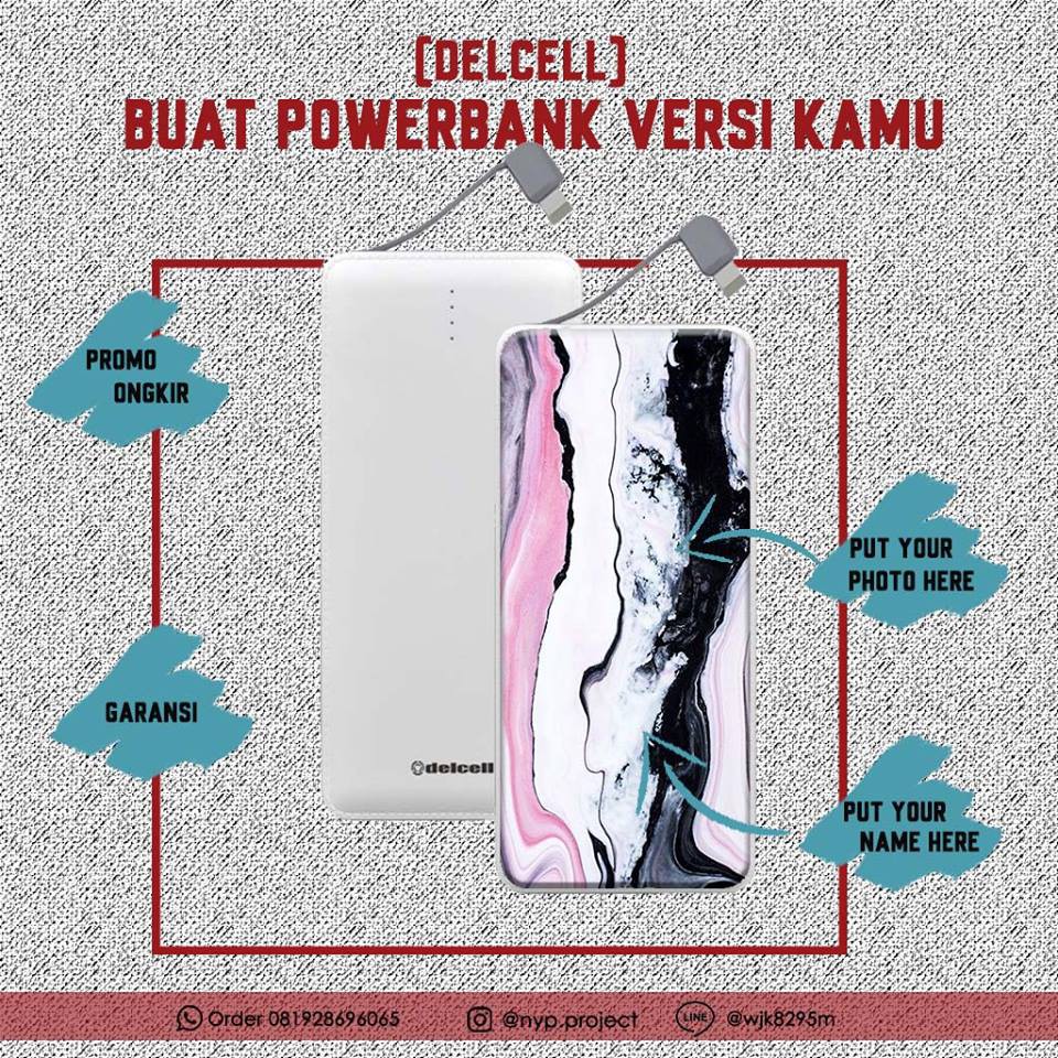 Custom Power Bank DelCell 12500MAH
