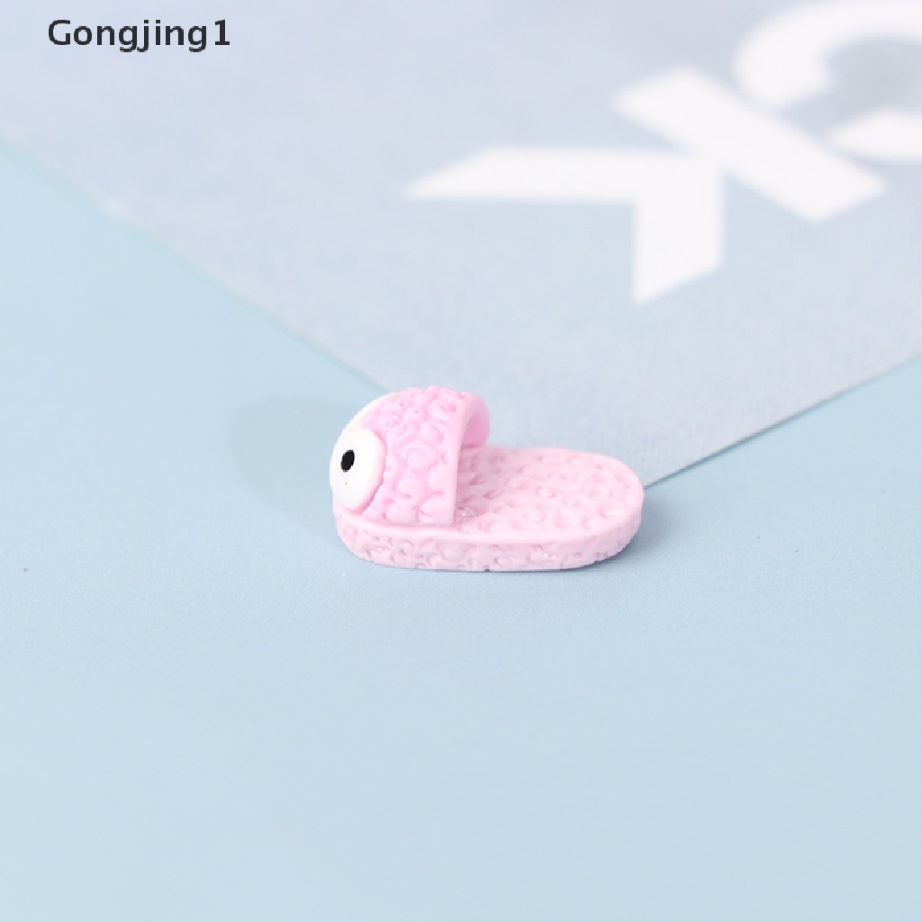 Gongjing1 5 Pasang Mainan Miniatur Sandal Selop Skala 1: 12 Untuk Rumah Boneka