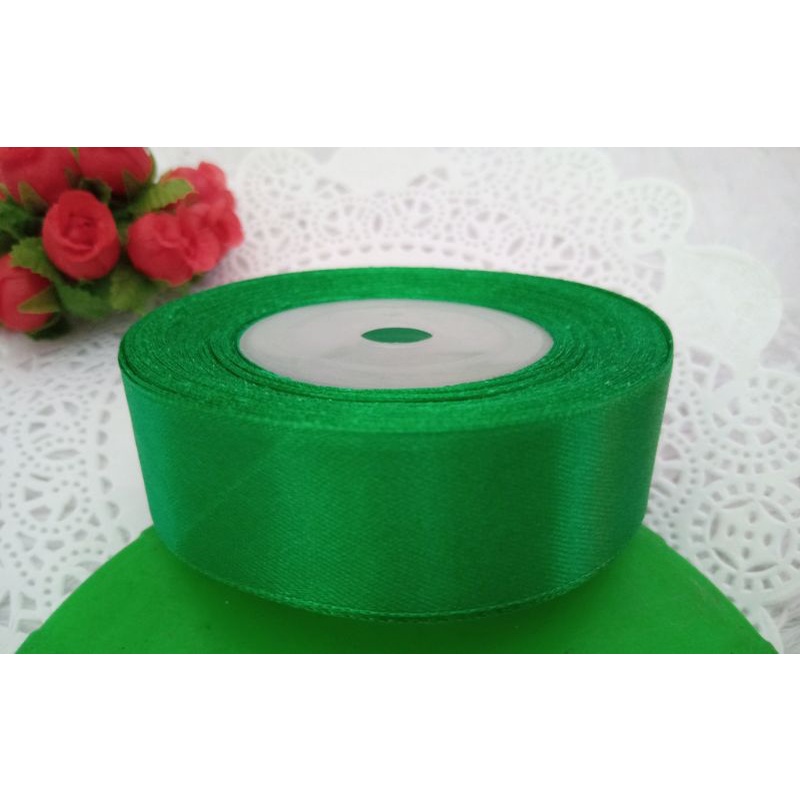 

1roll Pita Satin 2,5cm Hijau tua