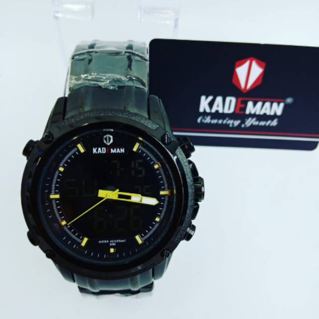 JAM TANGAN PRIA KADEMAN DUALTIME DIGITAL& ANALOG ORIGINAL