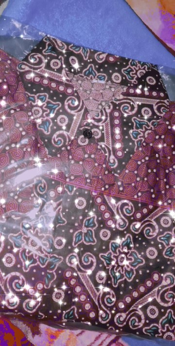 Bswart Batik Hrb026 Kenongo Hem Pendek Anjani Biru Pekalongan M L Xl Batik Pria Murah Modern Grosir