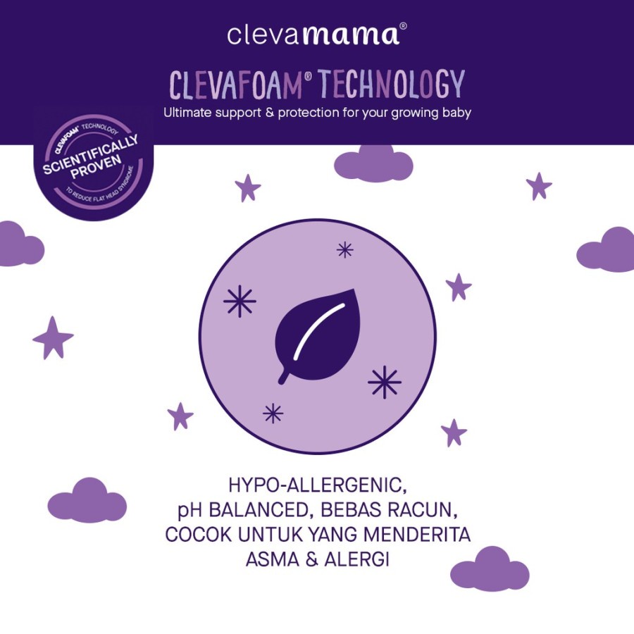 CLEVAMAMA Baby Clevafoam Toddler Pillow - Bantal Bayi