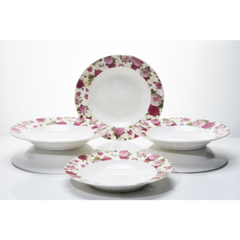 Piring Makan Keramik Shabby Capodimonte isi 6 pcs