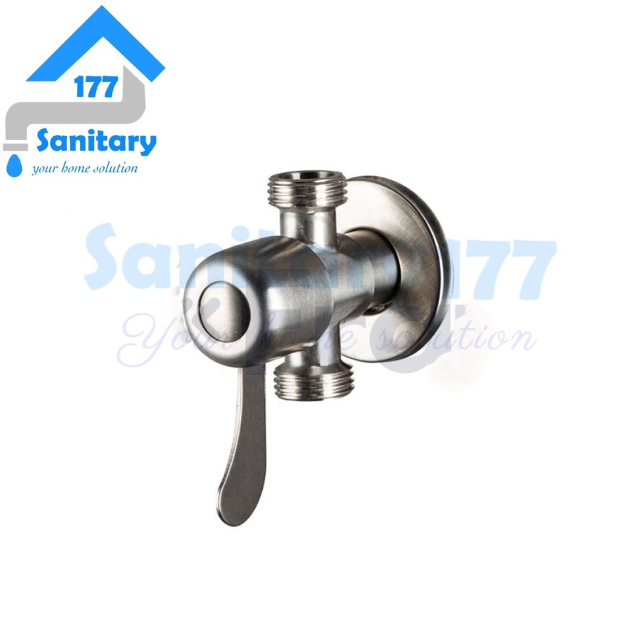 Stop Kran cabang Tee Stainless 304 5235 -Stop Keran air engkol Cabang T Valve Keran Shower Closet SUS 304