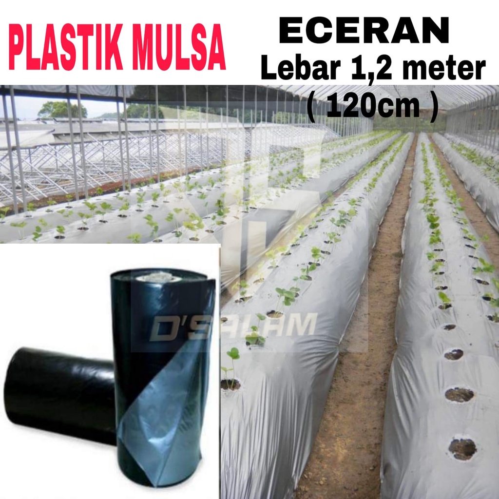 PLASTIK MULSA ( ECERAN ) Hitam Perak