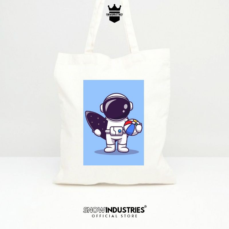 Tote Bag Wanita Pria Kanvas Baby Premium Cute Astronot