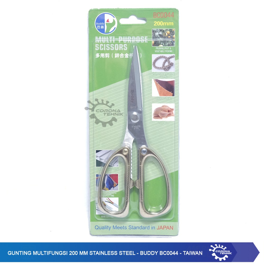 

Gunting Multifungsi 200 mm Stainless Steel - Buddy BC0044 - Taiwan