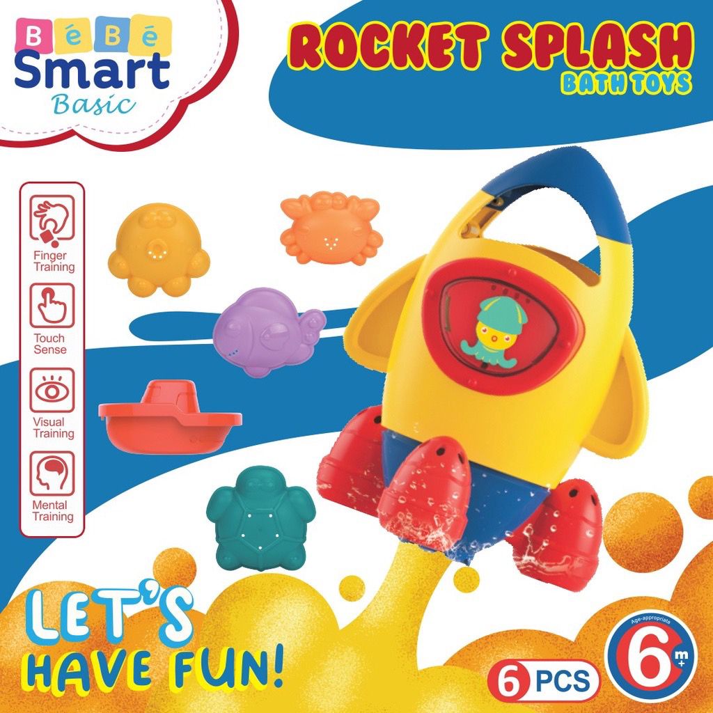 Bebe Smart Rocket Splash Bath Toys - Mainan Anak