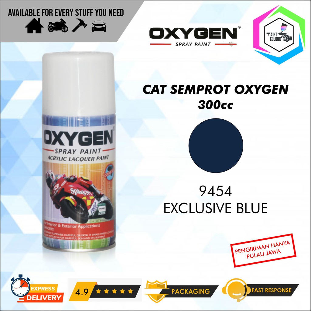 Cat Semprot / Pylox OXYGEN Acrylic Spray Paint - 9454 Exclusive Blue