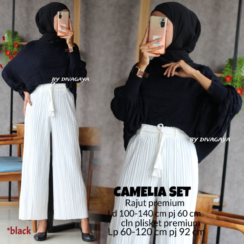 CAMELIA SET + CELANA KULOT PLISKET