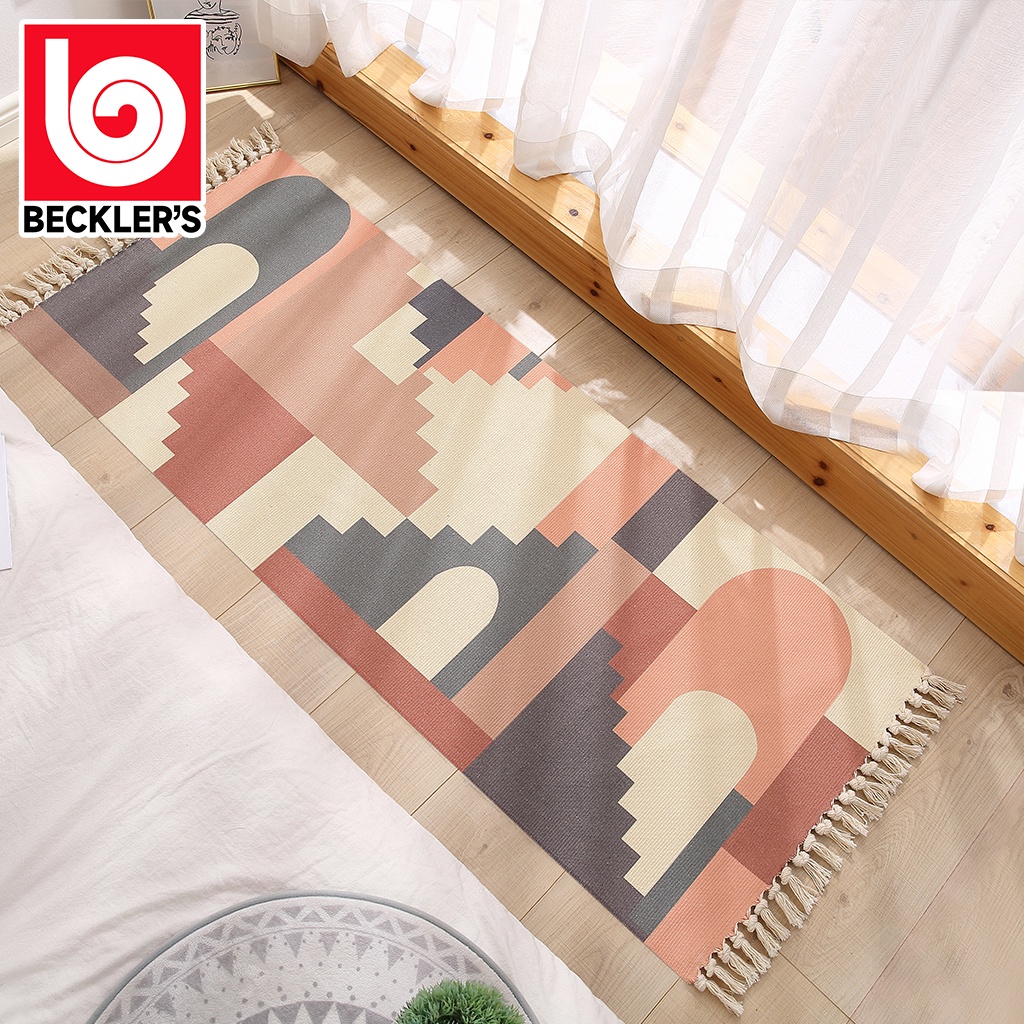 Karpet Bohemian  2 Ukuran/ Keset Karpet Tenun Linen Bohemian Rug Mat