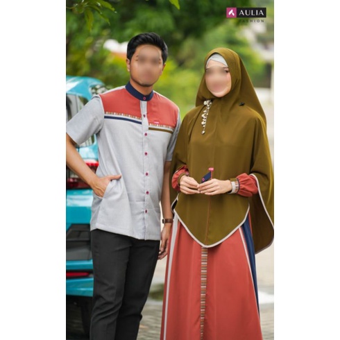 Aulia Fashion Set Gamis Seira Brick Brown Olive Green