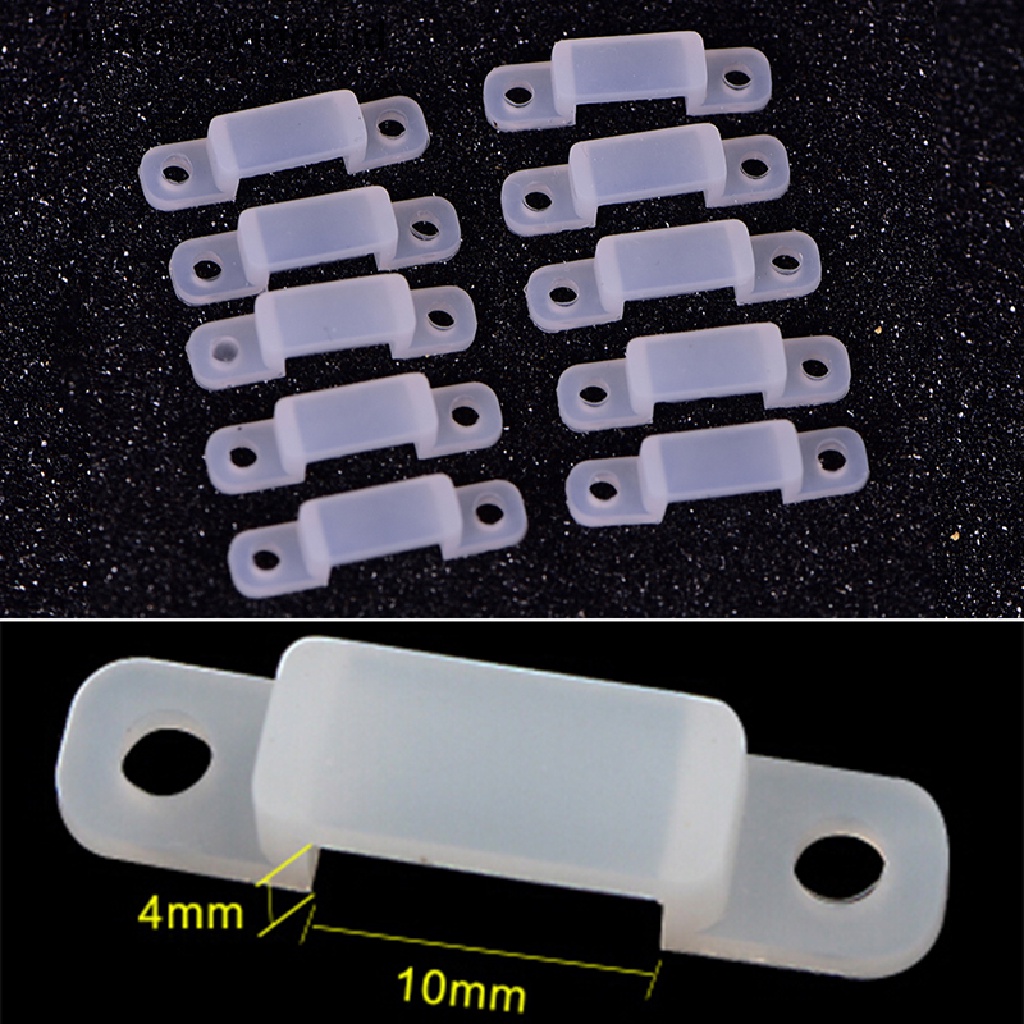 // justenjoyingg.id // 50pcs 10/14mm soft light clamp retaining clips silica gel fixer silicone clip ~