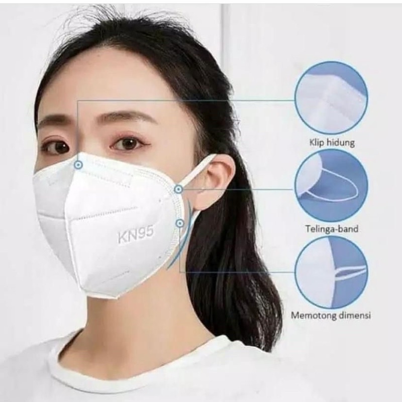 MASKER KN95 1CARE 5PLY ISI 10PCS TERMURAH / KN 95 6PLY PUTIH HITAM ABU MIX WARNA