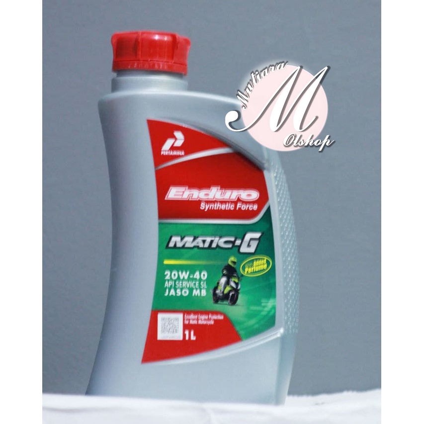 Oli Resmi Pertamina Enduro Matic G 20W-40 API SL/JASO MB : 1Liter
