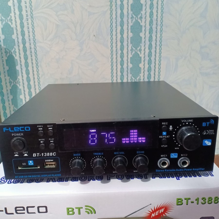 Amplifier Fleco BT-1388C - Ampli Fleco 1388C - Amplifier Bluetooth Ampli Model baru BESAR