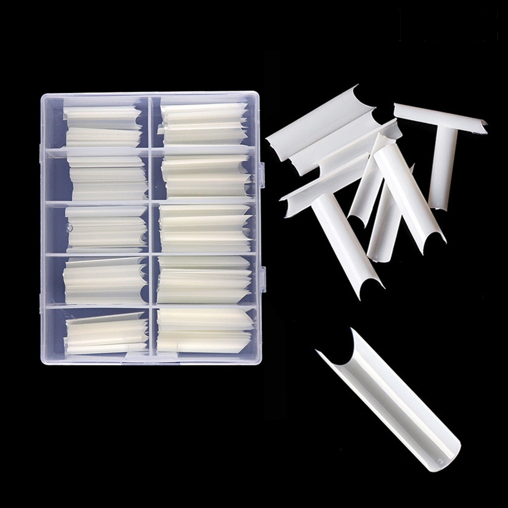 Providence 100Pcs/Box Nails Tips Professional Makeup Tools ABS Full Coverage Fake Nails Tips for Household