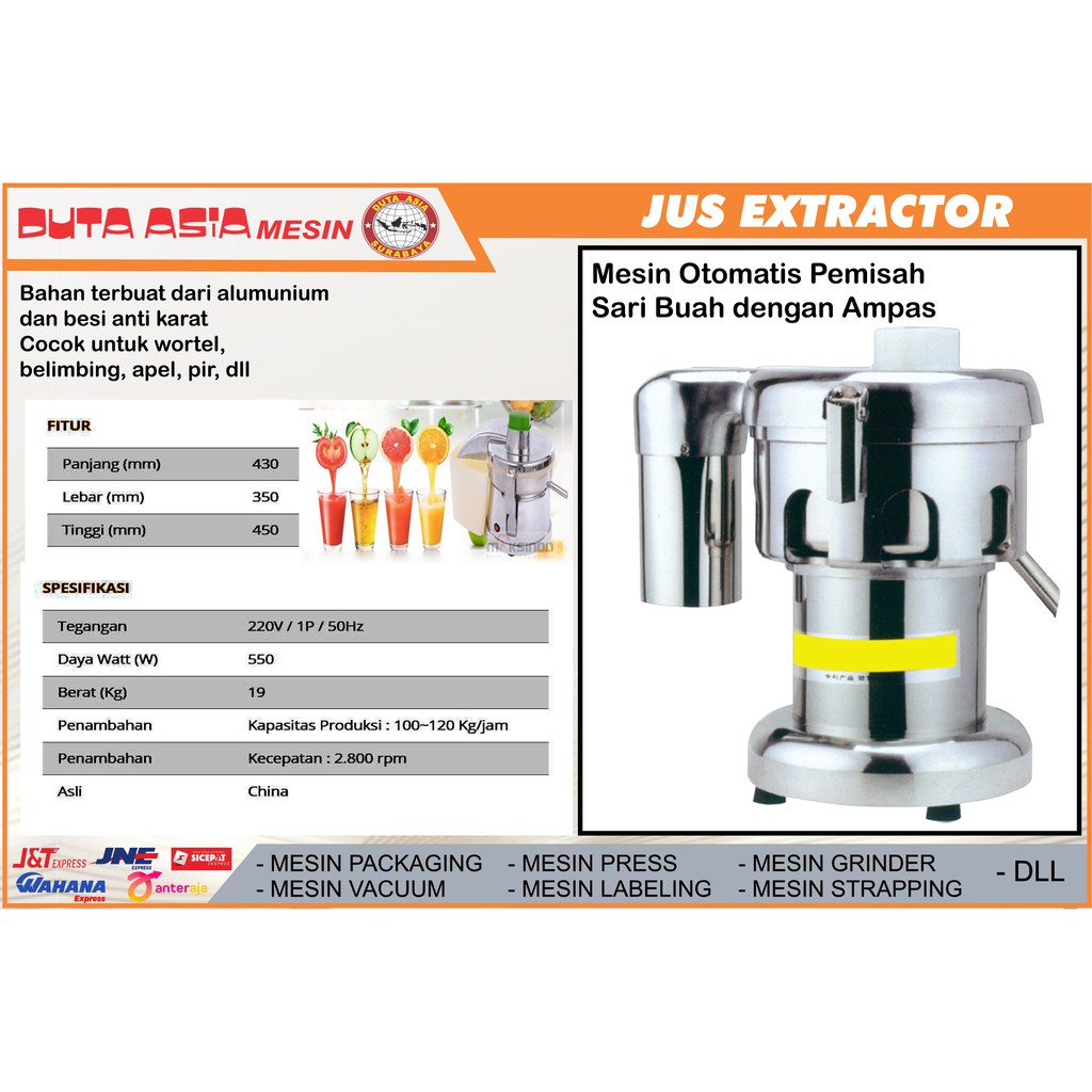 MESIN EXTRACTOR BUAH/ MESIN JUS PEMERAS BUAH