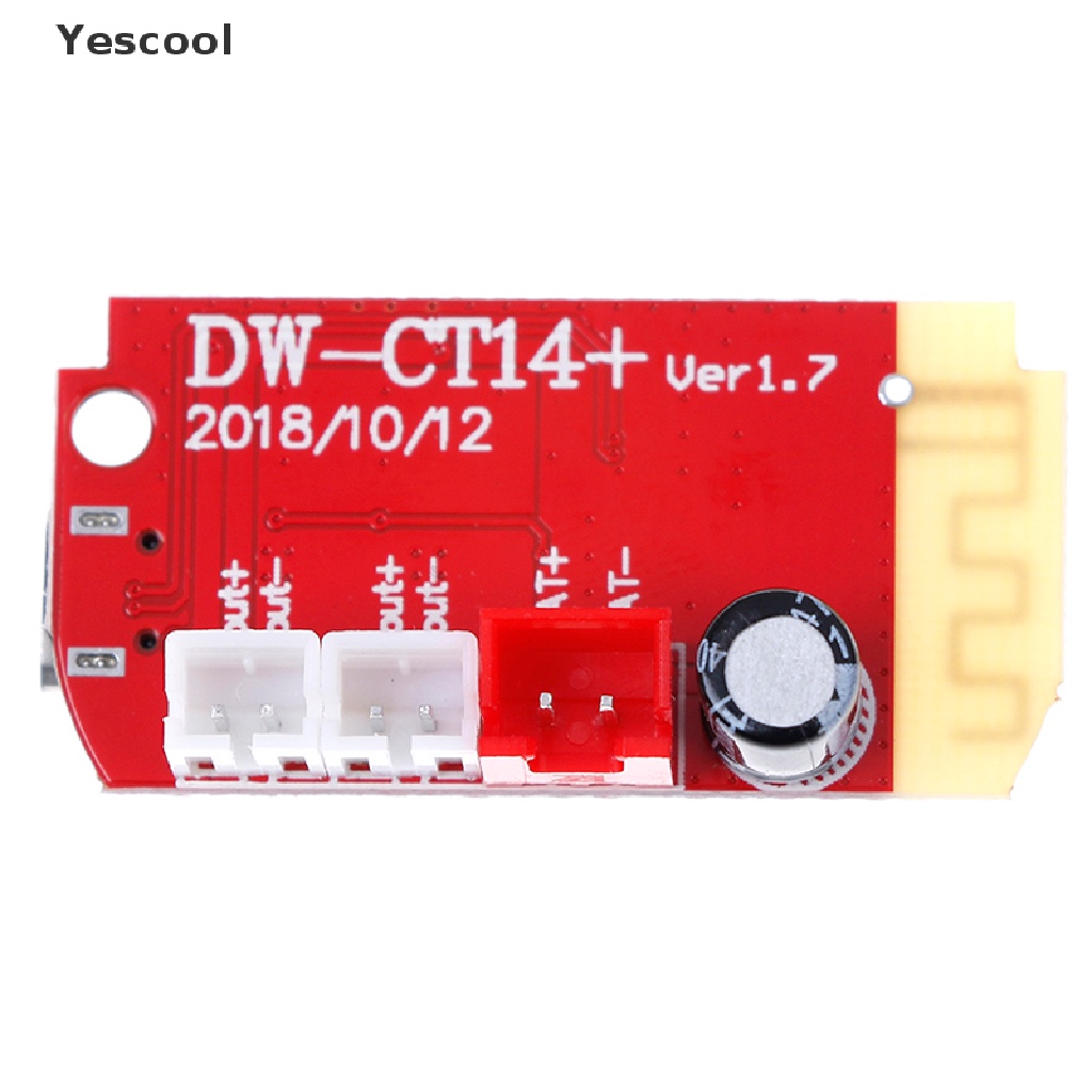 Yescool Modul power amplifier stereo bluetooth 5W + 5W CT14 micro 4.2 Dengan port Charger