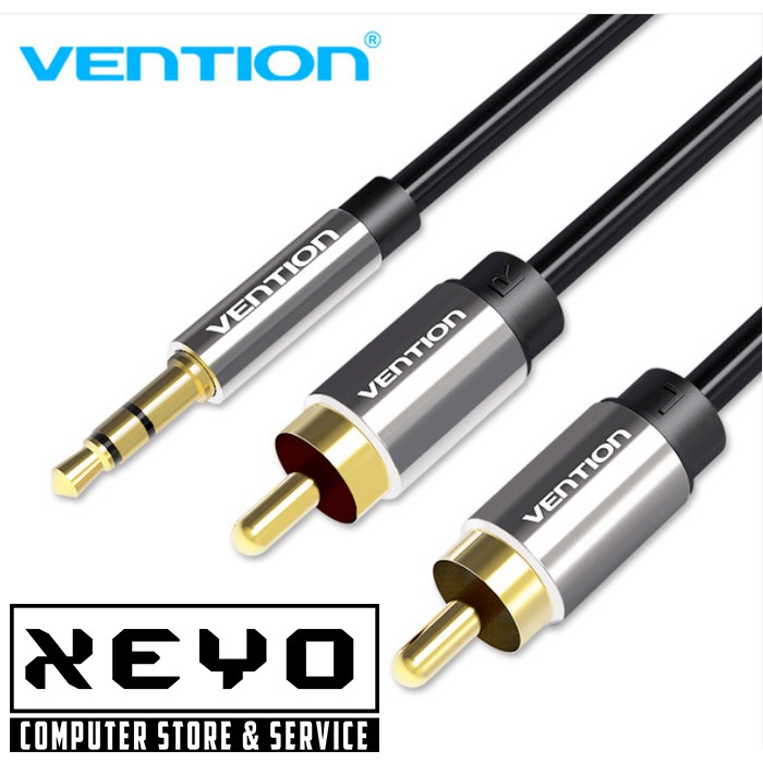 Vention BCF 1,5M Kabel Audio AUX 3.5mm Male To 2 RCA Male High Quality