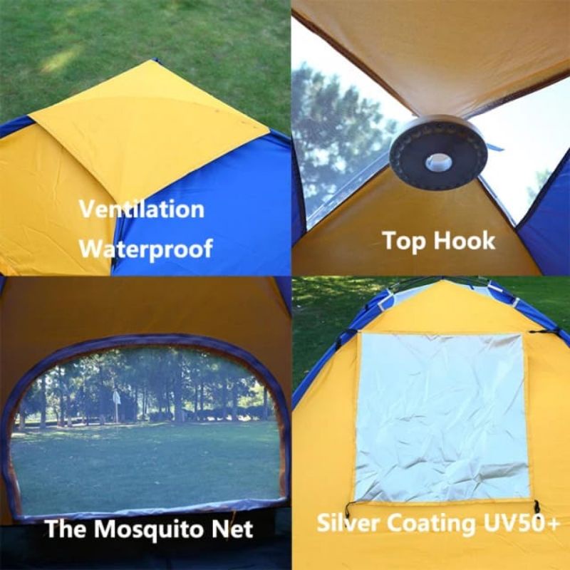 Tenda Camping Dome Mendaki Gunung 150x200x130cm Tenda Camping Waterproof Tenda Camping Kemah Gunung Outdoor Indoor Tenda Camping Lipat Anti Air Tenda Gunung Murah