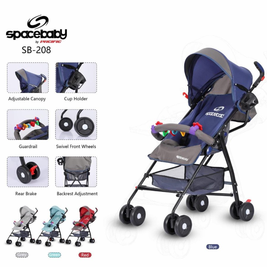 Stroller Spacebaby SB 208 Kereta Bayi Murah Space Baby 208