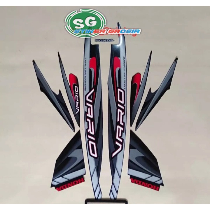 STIKER STRIPING LIS BODY STICKER VARIO KARBU CW 110 2009 HITAM STANDAR