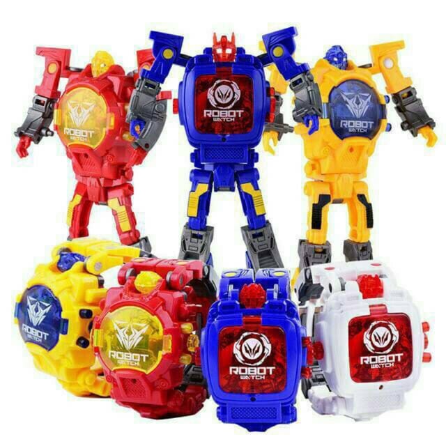 Mainan Jam Tangan Robot Transformers Anak Mainan anak anak transformers